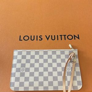 Louis Vuitton Damier Azur Neverfull Pouchette